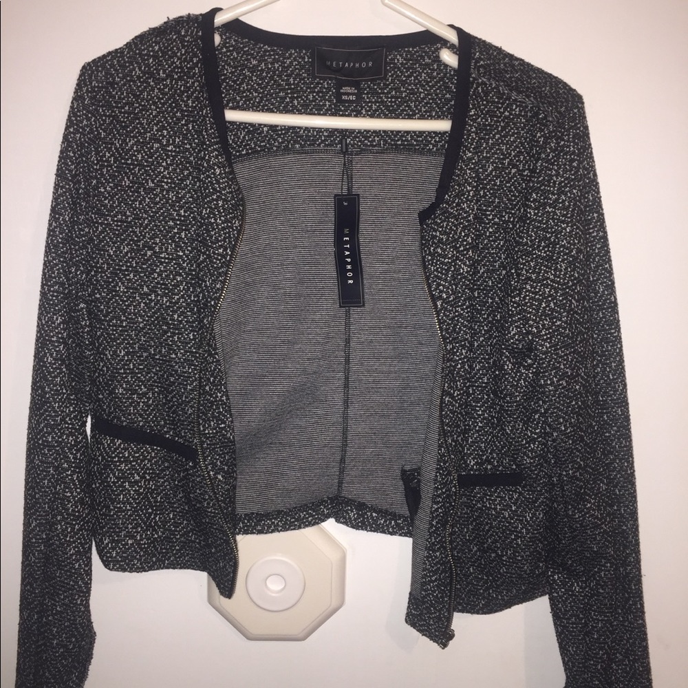 Metaphor Neutral Zip Front Jacket BRAND NEW